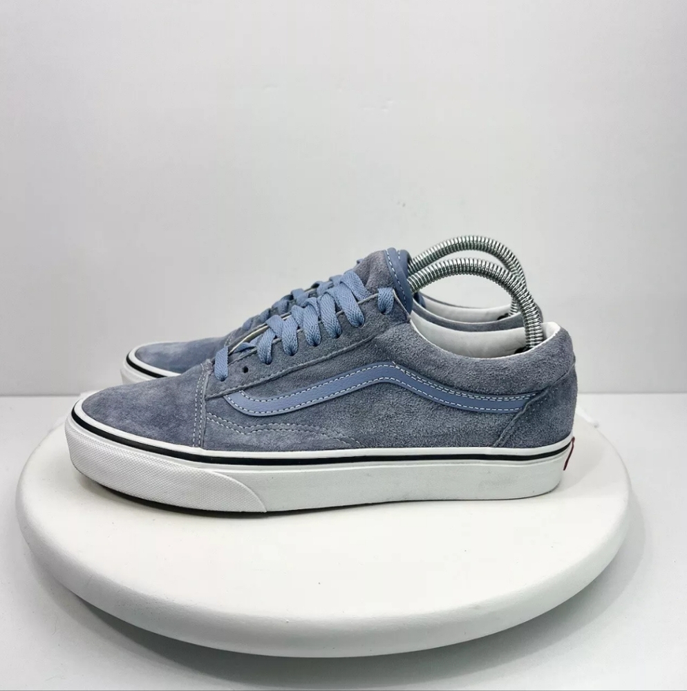 Vans Sneakers Blue Suede Size 9 NWT White Platform Skater Outdoor